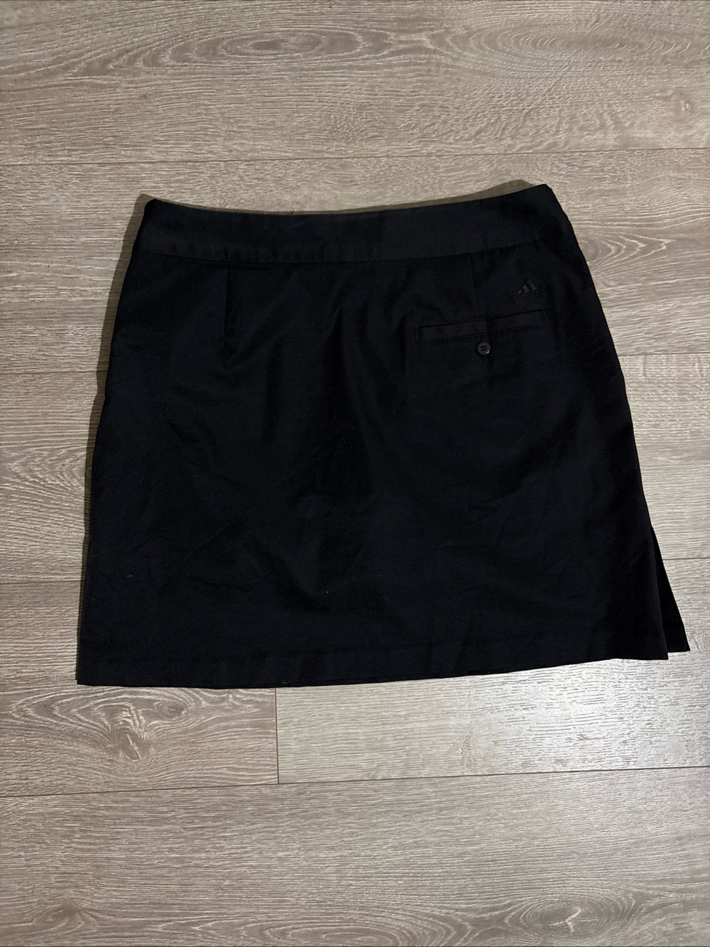 adidas Black Mini Skort with Subtle Back Pocket